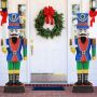 Lighting Christmas Nutcracker Soldier Decoration, 110 LED Lights, 64 × 184 cm