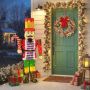 Lighting Christmas Nutcracker Soldier Decoration, 110 LEDs, 70 × 30 × 170 cm