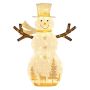 Lighting Christmas Snowman Decoration, 100 LEDs, 109 × 32 × 141 cm