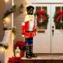 Lighting Nutcracker Soldier Christmas Decoration, 100 LED Lights, 53 × 157 cm