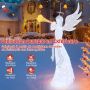 Lighting Christmas Angel 157 cm with trumpet and halo, 100 LED lights