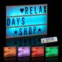Gaismas kaste Relaxdays, 13 krāsas, 3 efekti, 30 × 22 × 4,5 cm