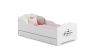 Children's bed Anna with drawer and mattress 144 cm x 75 cm x 63 cm, a princess sleeps here