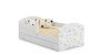 Children's bed Luk with drawer, mattress and barrier protection 144 cm x 77 cm x 56 cm, sky