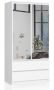 Wardrobe NORE S with mirror, white