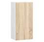 Wall-mounted kitchen cabinet NORE Lima W40 D1, white/oak color