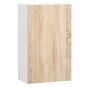 Wall-mounted kitchen cabinet NORE Lima W50 D1, white/oak color
