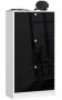 Shoe cabinet NORE3, glossy white/black