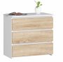Nightstand NORE CL3 60 cm., white/oak color