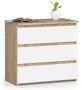 Nightstand NORE CL2 60 cm., white/oak color