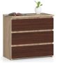 Nightstand NORE CL3 60 cm., dark brown/oak color