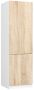 Tall kitchen cabinet NORE Lima S60/205 LO, white/oak color