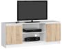 TV stand RTV K120, white/oak