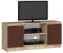 TV stand RTV K120, dark brown/oak color