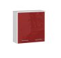 Wall-mounted bathroom cabinet NORE Fin K60, white/red