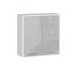 Wall-mounted bathroom cabinet NORE Fin K60, white/light gray