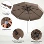 Patio umbrella, 8 rods, Brown, Ø 300 × 248 cm