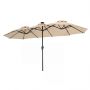 Terrace umbrella, double, 108 LED lights, Sand