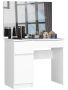 Cosmetic table NORE P-2/SL with mirror, 900x600 mm., white