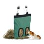 Trušu siena maiss Relaxdays, 2 ovālas atveres, zaļš/melns, 25 × 31 × 1,5 cm