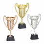 Trofeju komplekts Relaxdays, 3 gab, zelta/sudraba/vara krāsā, 22,5 × 13,5 × 8,5 cm