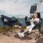 Tourist chair, With extendable legrest, 47–63 × 36 × 31.5–42 inches