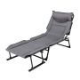 Tourist sofa-chair, 6-position, Gray/black, 180.3 × 36.8 × 66 cm