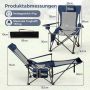 Tourist chairs-loungers, 2 pcs, Blue, 152 × 83 × 75 cm
