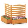 Fence with planter boxes, 2 panels, Yellow, 110 × 101 × 113 cm
