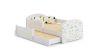 Children's double bed Luk with mattress and safety barrier 164x85x63 / 145x80x15cm, sky