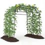 U-shaped metal arch for climbing plants, PE coating, 181 x 190-245 x 230 cm, black