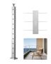 Stainless Steel Cable Railing Post, 36x1x2 Inch, Silver