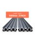 4 pcs 39.4 inch (1000 mm) T-shaped 2040 aluminum profiles, black, for CNC and 3D printer