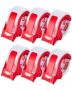 Clear packaging tape with dispenser, 3 inches, 6 rolls, 2.7 mil thickness