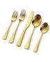100-piece stainless steel cutlery set for 20 people, gold and silver, mirror finish, dishwasher safe