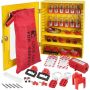 Electrical lockout and tagout set, 59 pcs, with locks and labels