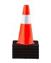 Orange PVC traffic cones with reflectors, 45 cm, 5 pcs.