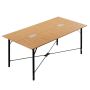 Conference table, 180 cm, brown, metal legs, for 6-8 people