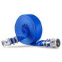 Backwash PVC hose 38 mm x 15.2 m, blue, with camlock aluminum connectors