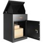 Galvanized steel mailbox with combination lock, waterproof, 43.7x33.8x57.2 cm