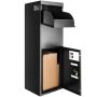 Galvanized steel outdoor parcel box 35.3x29.5x106.7 cm with combination lock, IPX3 waterproof
