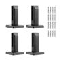 Glass clamps 4 pcs., square holders 0.31"-0.47", 304 stainless steel