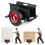 Panel trolley 453.6 kg, adjustable clamp, black, rubber wheels
