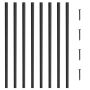 Metal stair and terrace balustrade set, matte black, 72 pcs, aluminum alloy