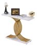 Narrow Console Coffee Table, 39.4 Inch, Metal Frame, for Hallway and Living Room
