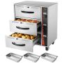 Commercial Electric 3 Drawer Stainless Steel Food Warmer