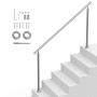 Stainless steel stair railing 180 cm with installation kit