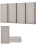 4 pcs. self-adhesive acoustic panels, 2 inches, 23.6x11.8 inches, camel color