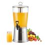 Beverage dispenser 8 L, stainless steel with tap and ice chamber