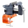 Portable 4.5 inch bench vise with 270° swivel base, cast iron